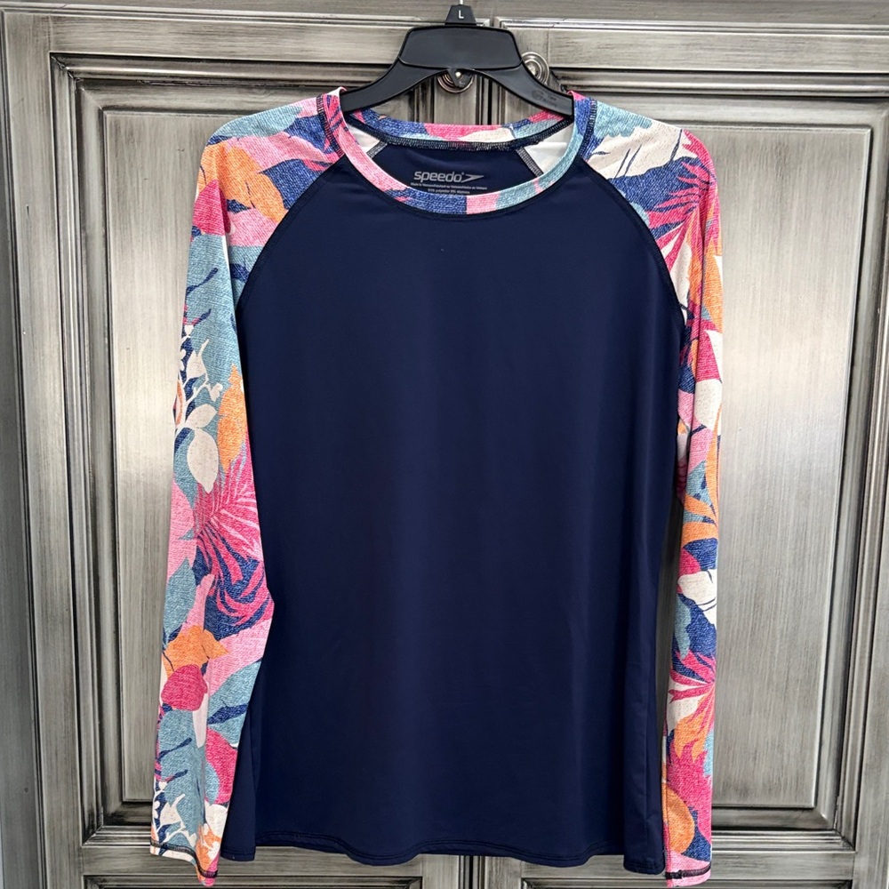 Speedo Women's Colorful Floral Long Sleeve Tee